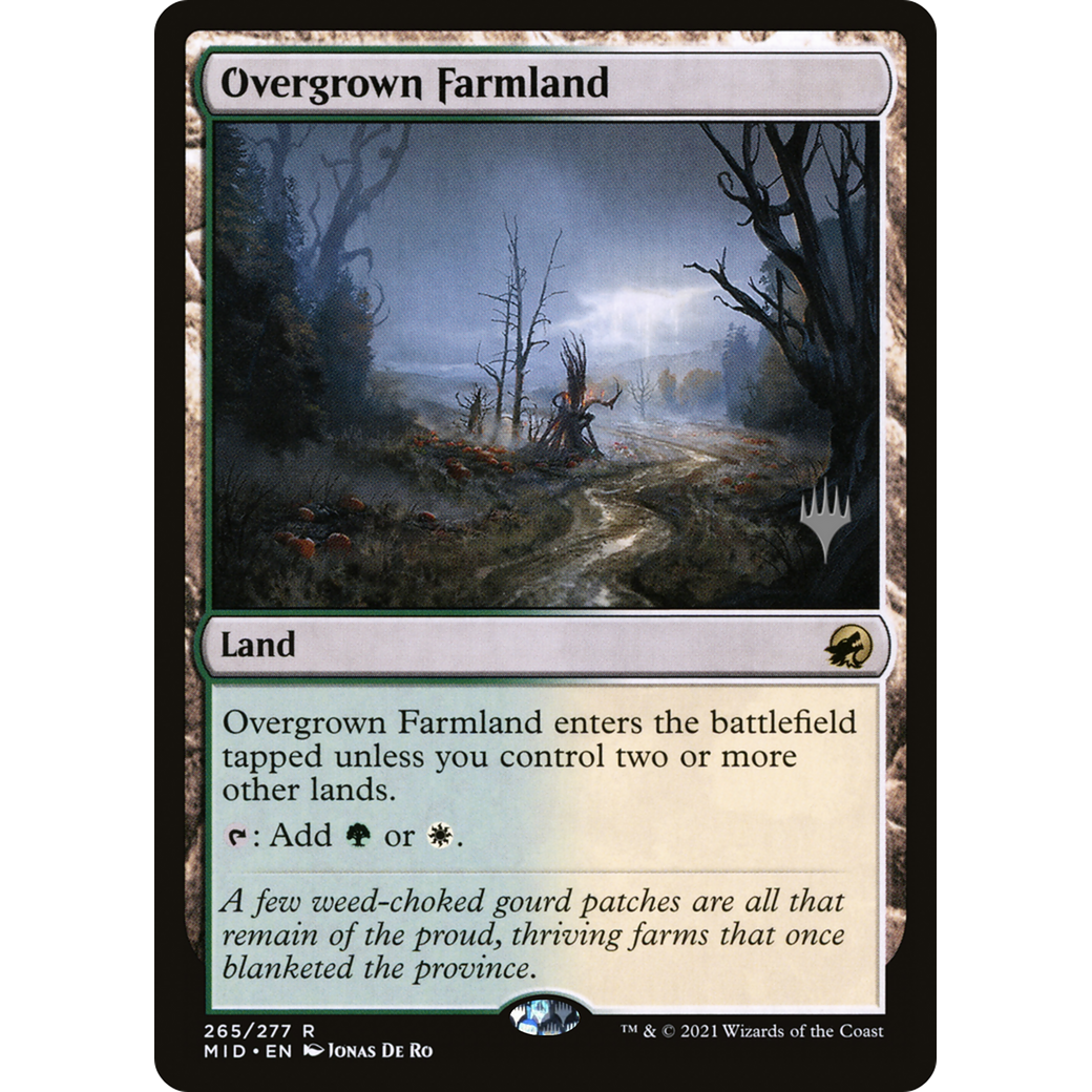 Overgrown Farmland (PPMID-265) - Innistrad: Midnight Hunt Promos