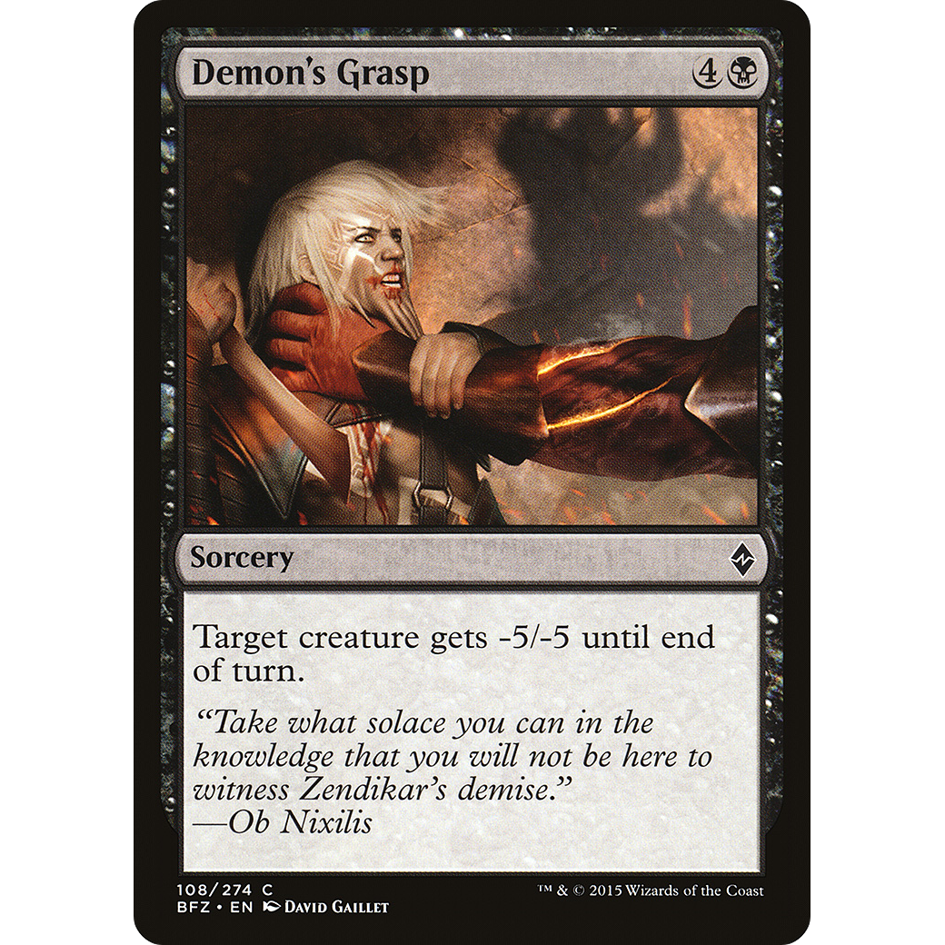 Demon's Grasp (BFZ-108) - Battle for Zendikar Foil
