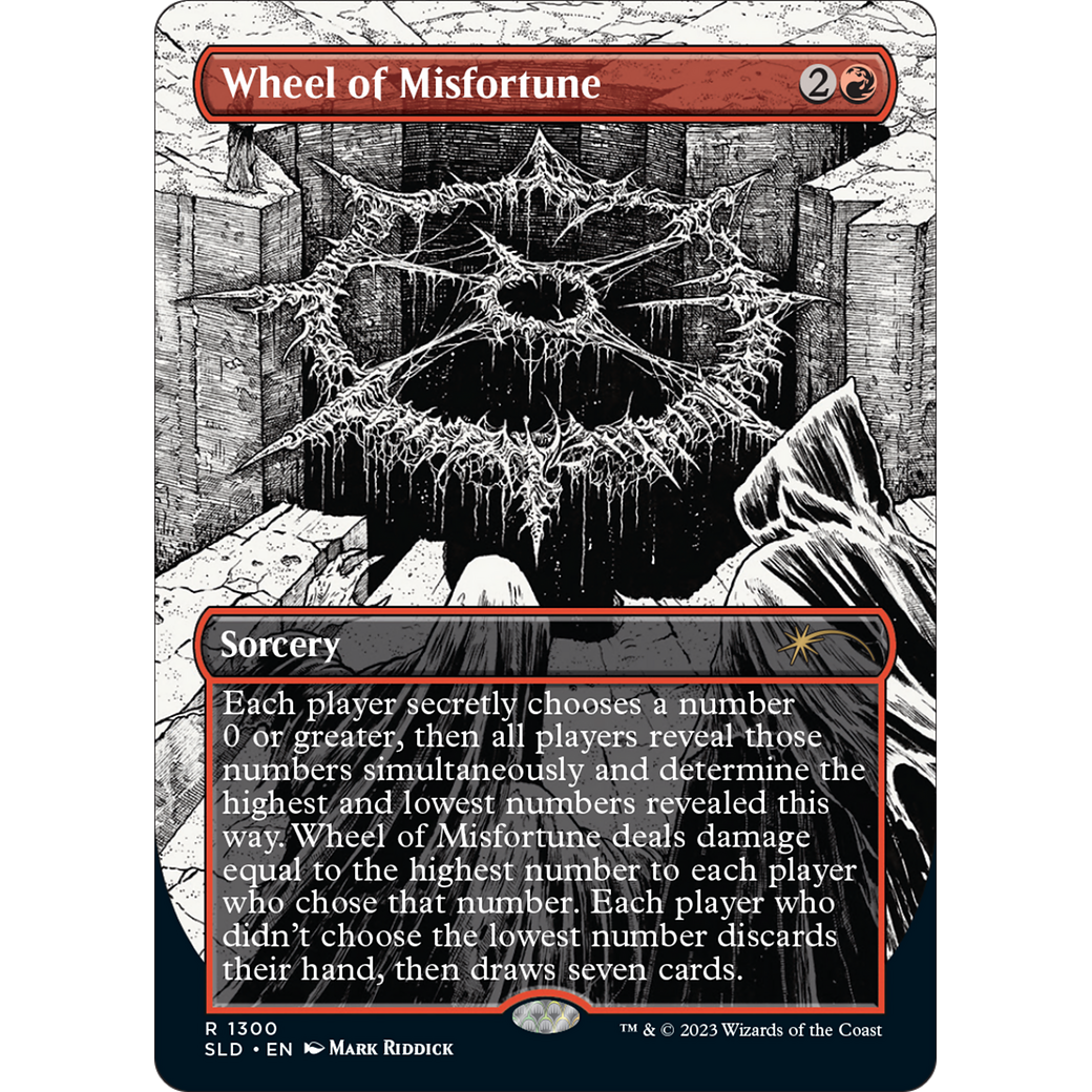 Wheel of Misfortune (1300) (SLD-1300) - Secret Lair Drop (Borderless) Foil