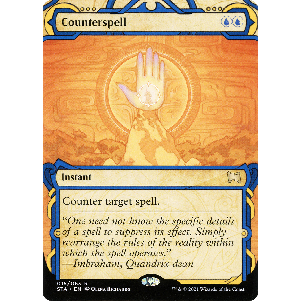 Counterspell (STA-015) - Strixhaven Mystical Archive: (Showcase) (Borderless)