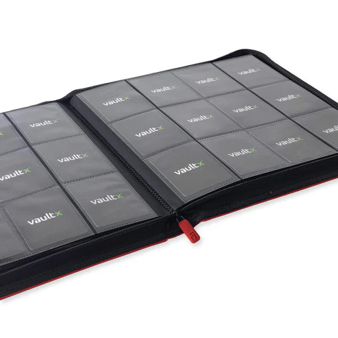 Vault X: Fire Red 12-Pocket Exo-Tec Zip Binder