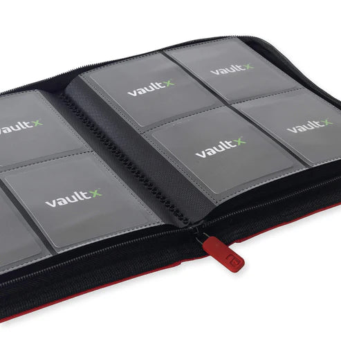 Vault X: Fire Red 4-Pocket Exo-Tec Zip Binder
