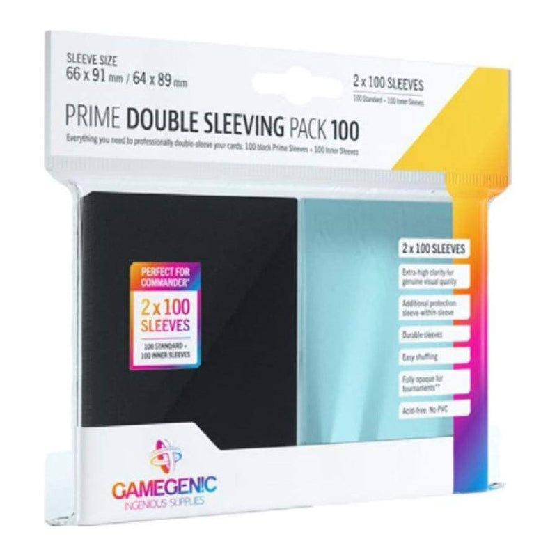 Gamegenic Sleeves 100ct: Prime Double Sleeving Pack 66x91mm