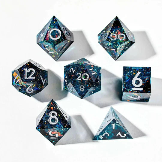Galactic Ocean 7-Piece Polyhedral Dice Set