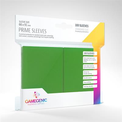 Gamegenic: Green 100ct Standard Prime Sleeves 66x91mm