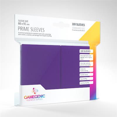 Gamegenic: Purple 100ct Prime Sleeves 66x91mm