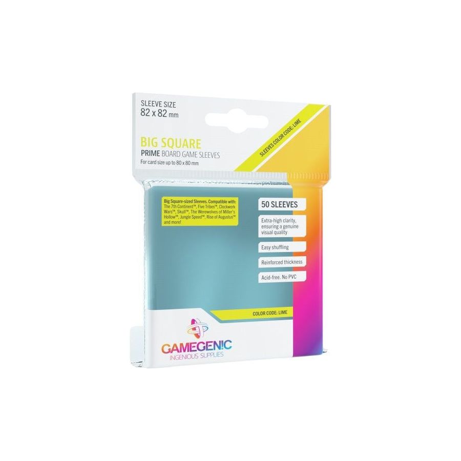 Gamegenic: Big Square 50ct Prime Sleeves 82 X 82mm