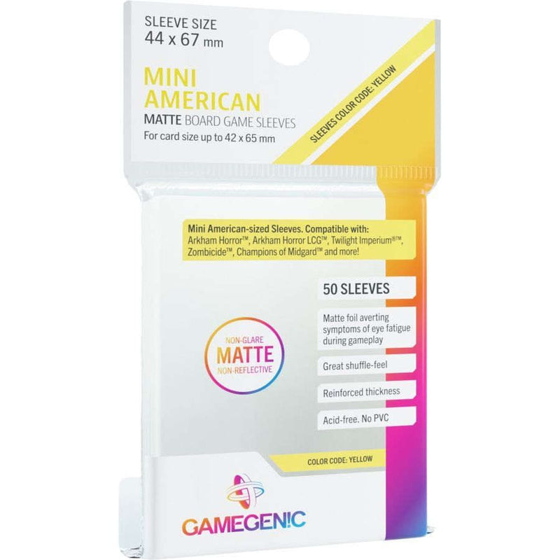 Gamegenic Matte Sleeves 50ct: Mini American 44 X 67mm