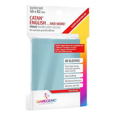 Gamegenic: Catan English 60ct Prime Sleeves 56 X 82mm Gamegenic: Catan English 60ct Prime Sleeves 56 X 82mm