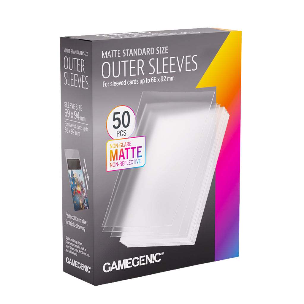 Gamegenic: Outer Standard 50ct Sleeves Clear Matte 69x94mm