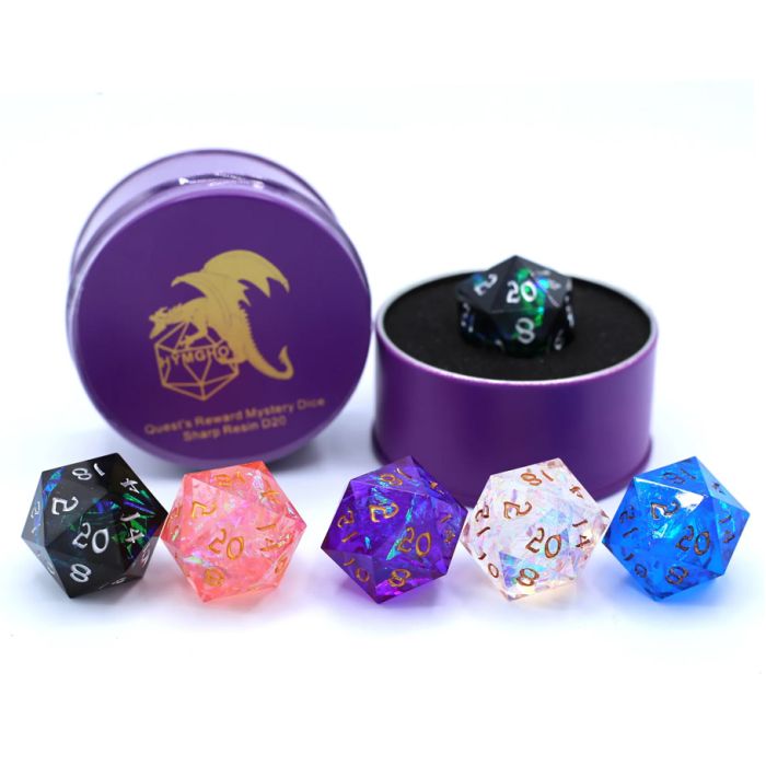 d20 Quest's Reward Mystery Sharp Resin Dice