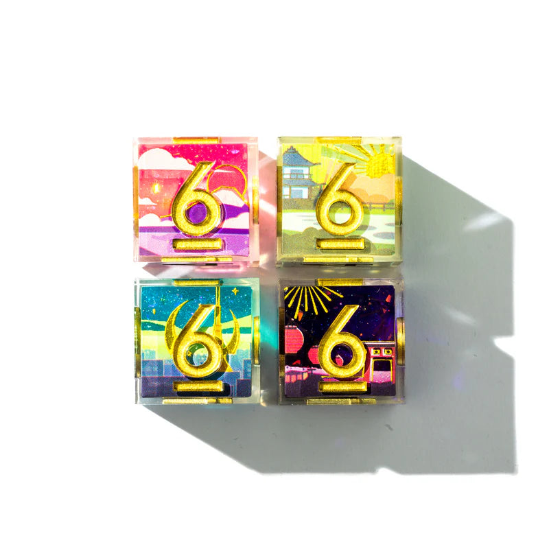 Japan 4-Piece D4 Iconic Dice Set