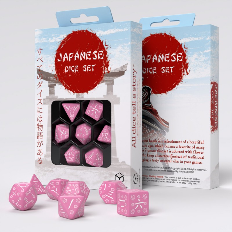 Japanese Sweet Spring Memory 7 Polyhedral Dice Set