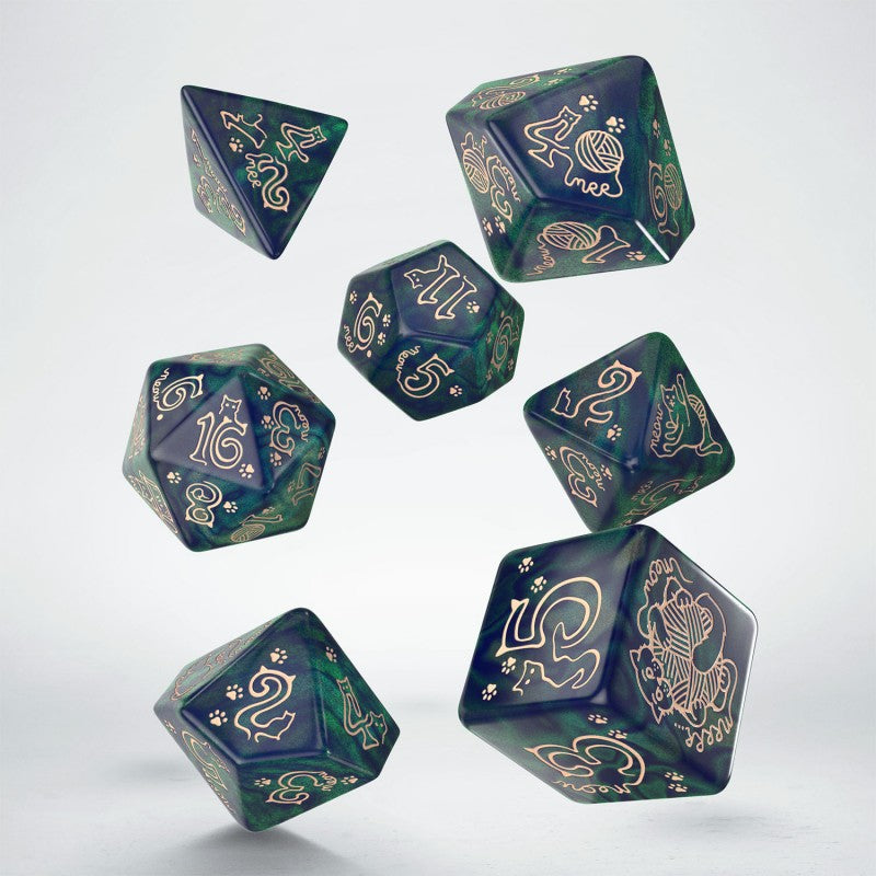 Jumbo CATS: Whiskers Set of 7 Polyhedral Dice