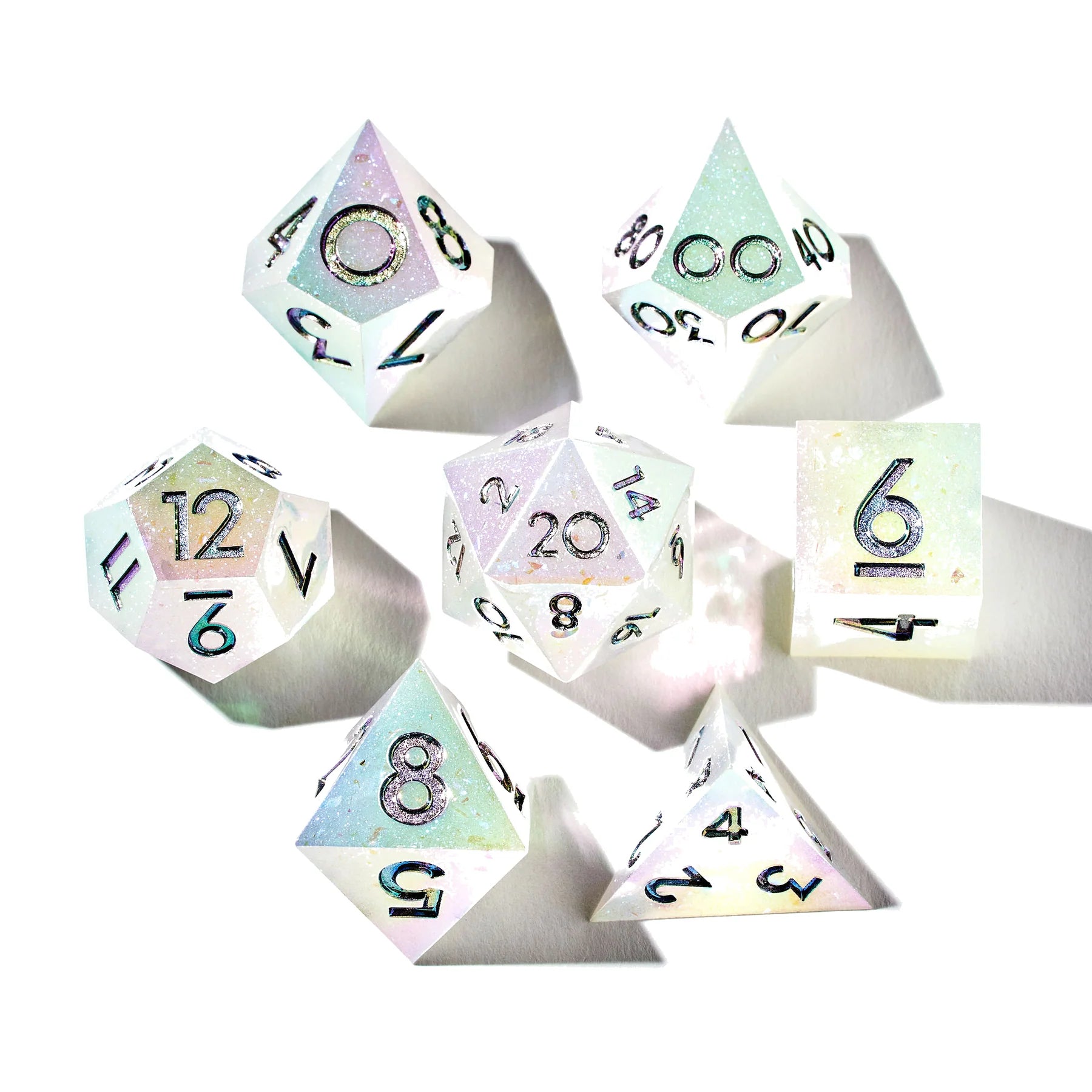 Moon Maiden 7-Piece Iridescent Dice Set