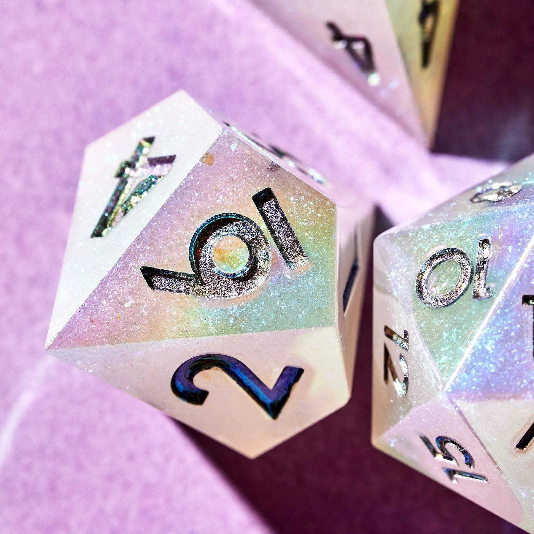 Moon Maiden 7-Piece Iridescent Dice Set