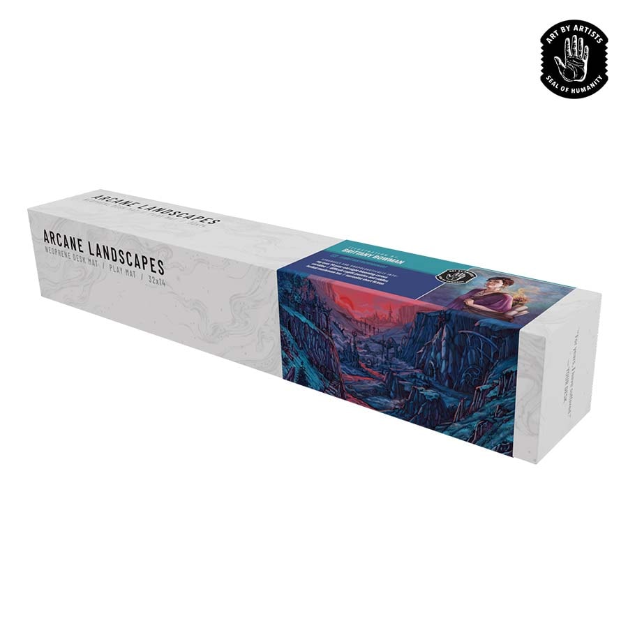 Orange Nebula: Curator Arcane Landscapes Desk Mat