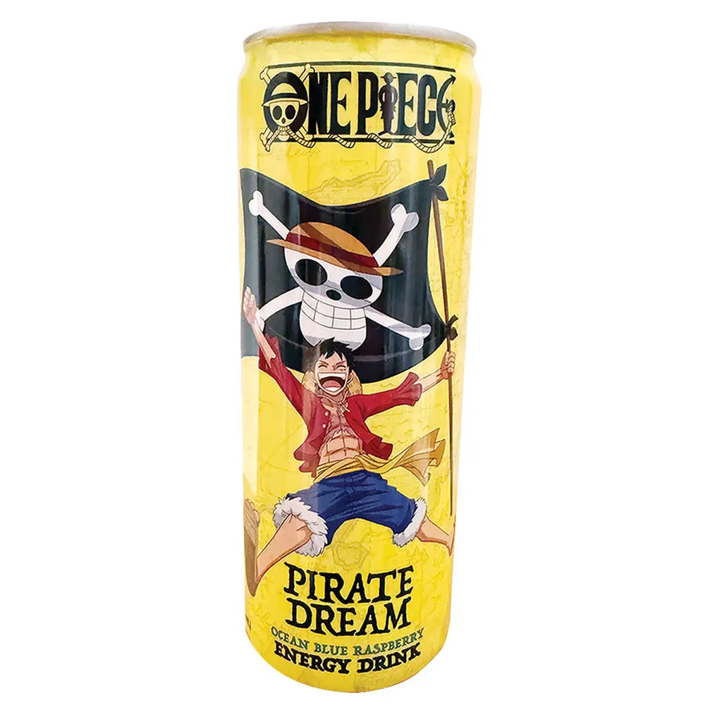 One Piece Ocean Blue Raspberry Pirate Dream Energy Drink Can