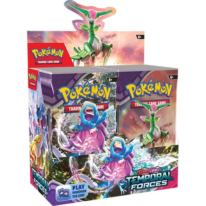 Pokemon: Scarlet and Violet - Temporal Forces Booster Box Case (6 Booster Boxes)