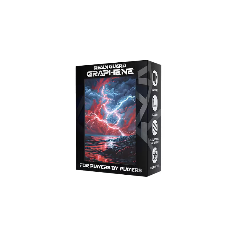 Realm Guard: Graphene Art Sleeves - Blue/Red Storm