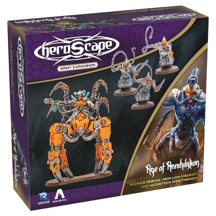 Heroscape: Revna’s Rebuke - Iron Lich Viscerot and Necrotech Wraithriders Army Expansion
