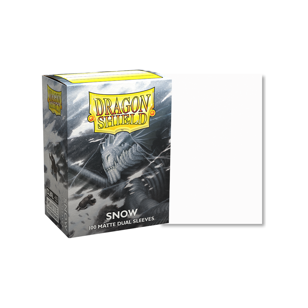 Dragon Shield: Snow Matte 100ct Dual Sleeves