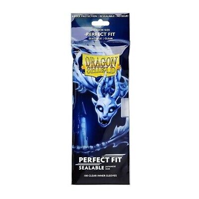 Dragon Shield: Clear Perfect Fit Sealable 100ct Japanese Size Sleeves