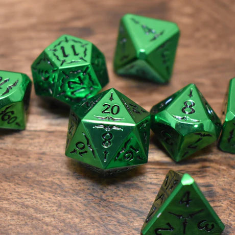 7 Piece Metal Dice Set online Sword Series