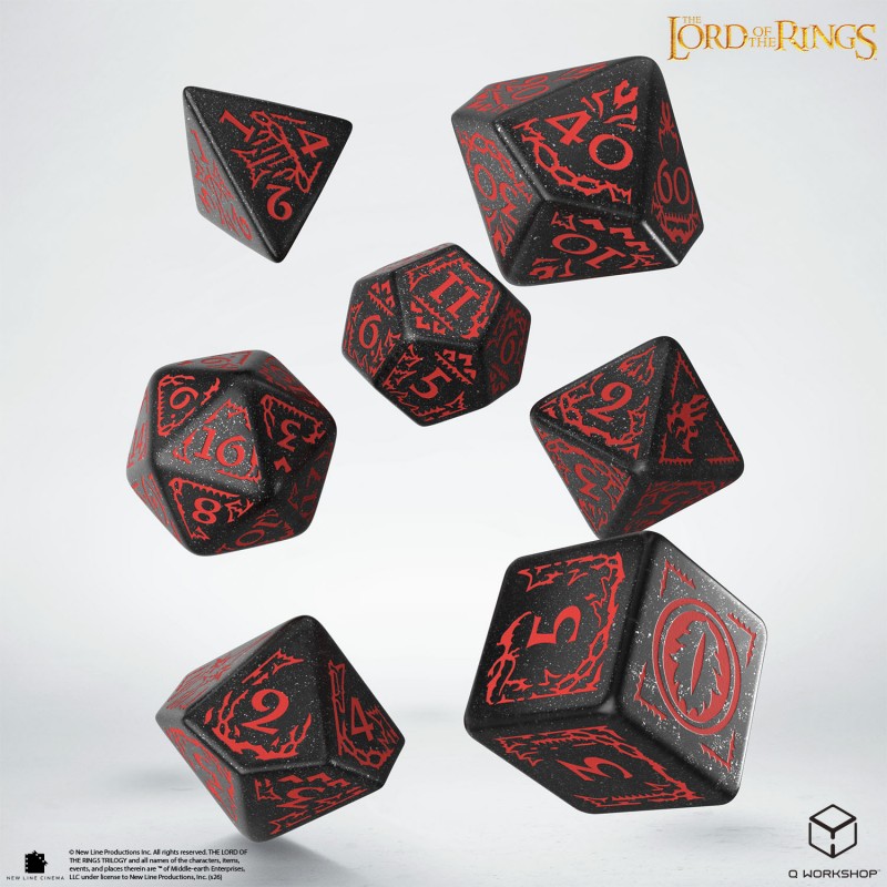 Lord of the Rings: Mordor Set of 7 Polyhedral Dice