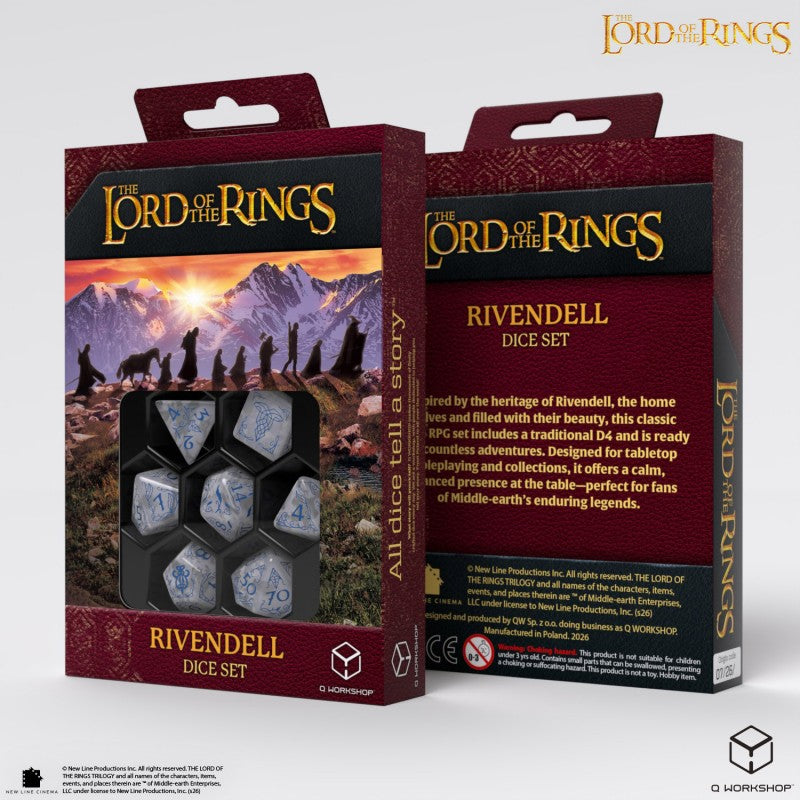 Lord of the Rings: Rivendell Set of 7 Polyhedral Dice