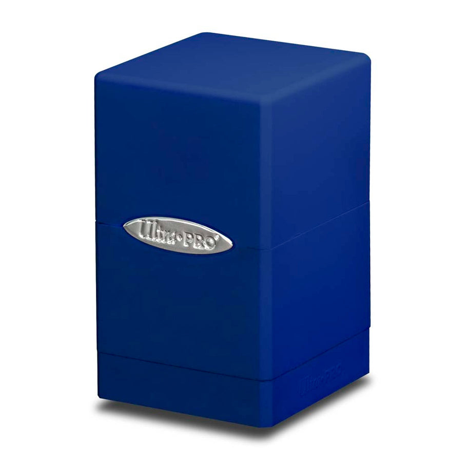 Blue Satin Tower Deck Box
