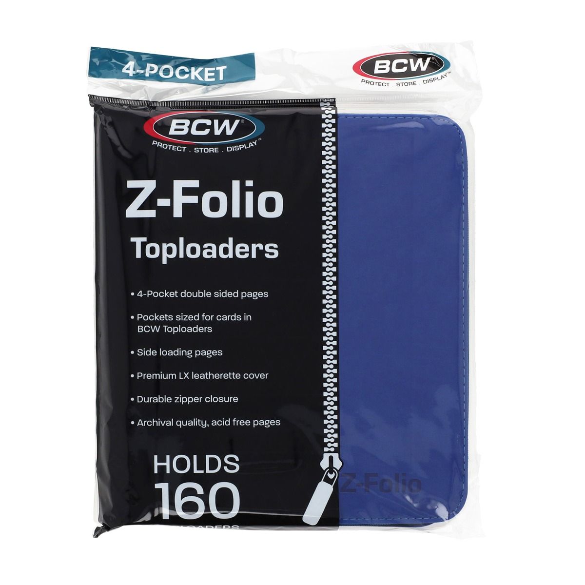 Z-Folio 4-Pocket LX Toploader Album - Blue