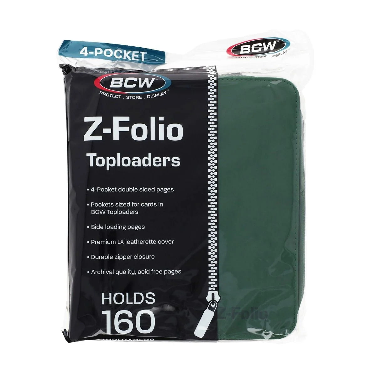 Z-Folio 4-Pocket LX Toploader Album - Green