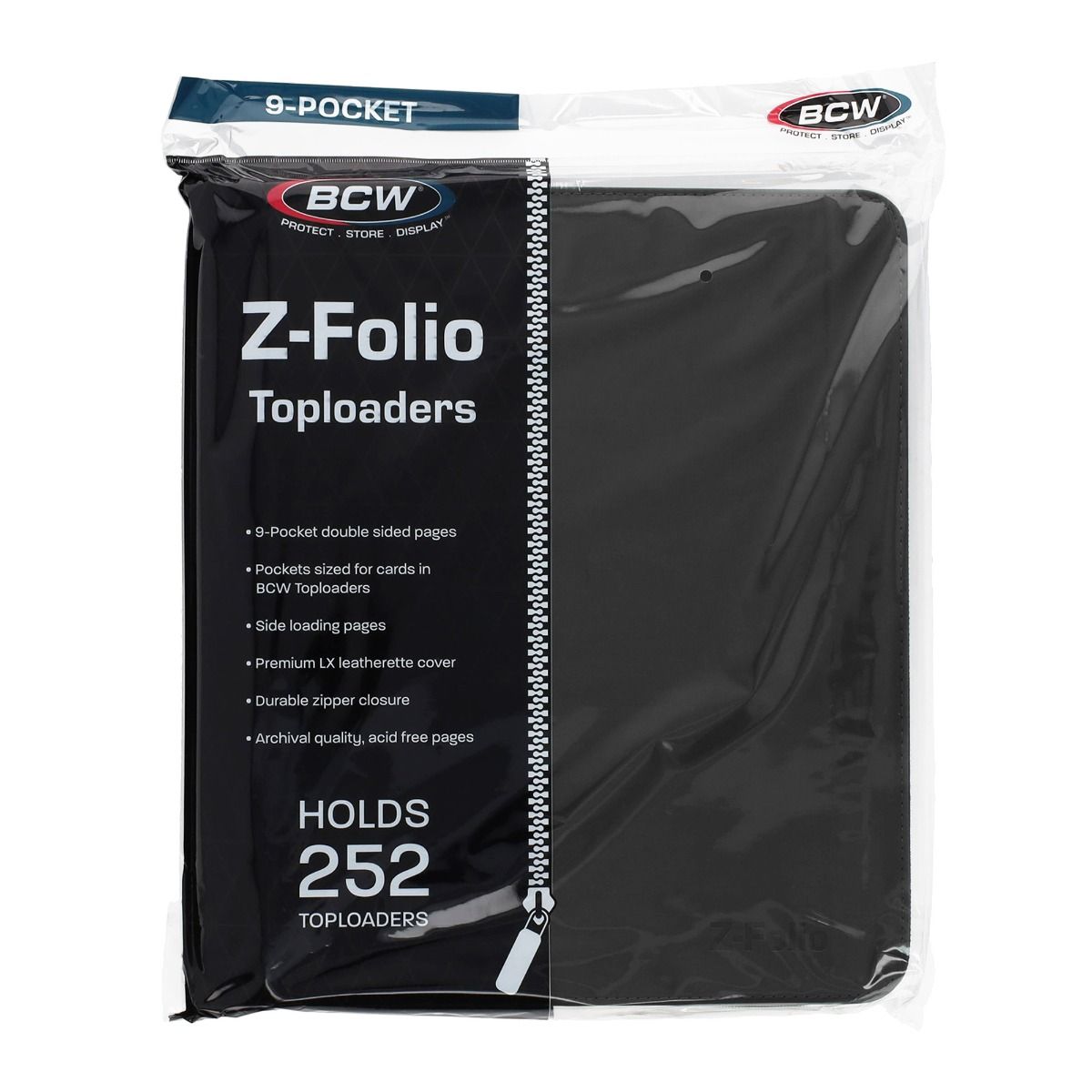 Z-Folio 9-Pocket LX Toploader Album - Black