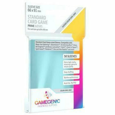 Gamegenic: Standard Card Game 50ct Prime Sleeves 66 X 91mm