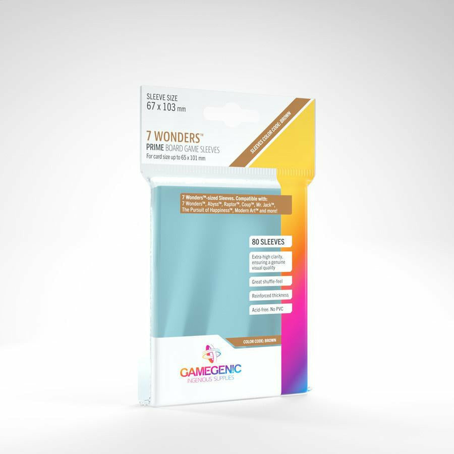 Gamegenic: 7 Wonders 80ct Prime Sleeves 67 X 103mm