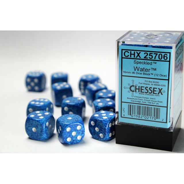 Chessex Speckled Water Six-Sided 16mm Dice