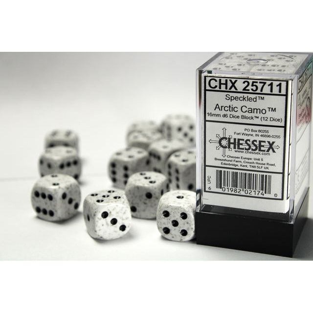 Chessex Speckled Arctic Camo Six-Sided 16mm Dice