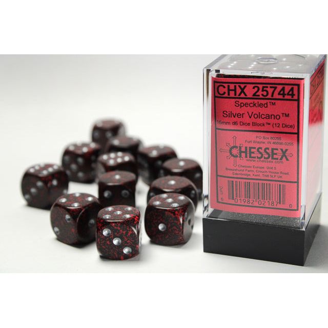 Chessex Speckled Volcano/Silver Six-Sided 16mm Dice