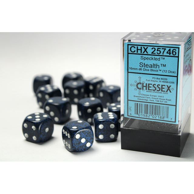 Chessex Speckled Stealth Six-Sided 16mm Dice