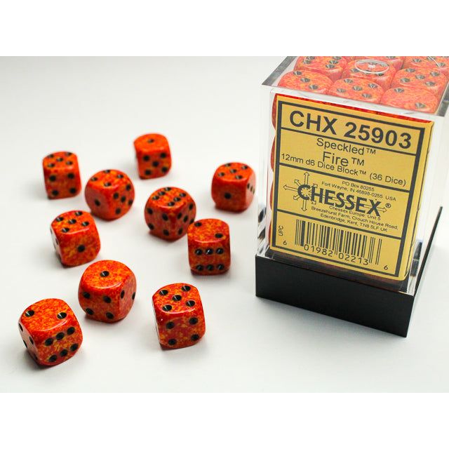 Chessex Speckled Small Fire Six-Sided 12mm Dice