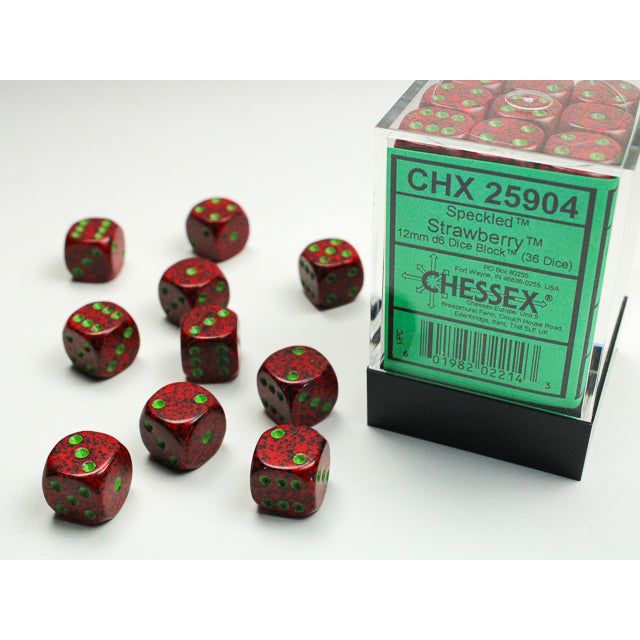 Chessex Speckled Small Strawberry Six-Sided 12mm Dice