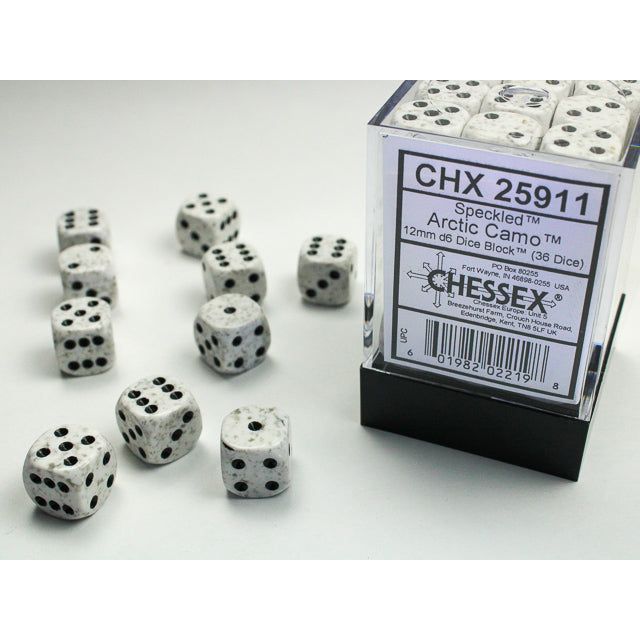 Chessex Speckled Small Arctic Camo Six-Sided 12mm Dice