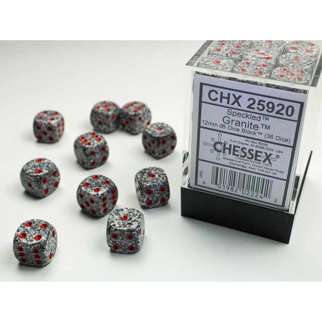 Chessex Speckled Small Granite Six-Sided 12mm Dice