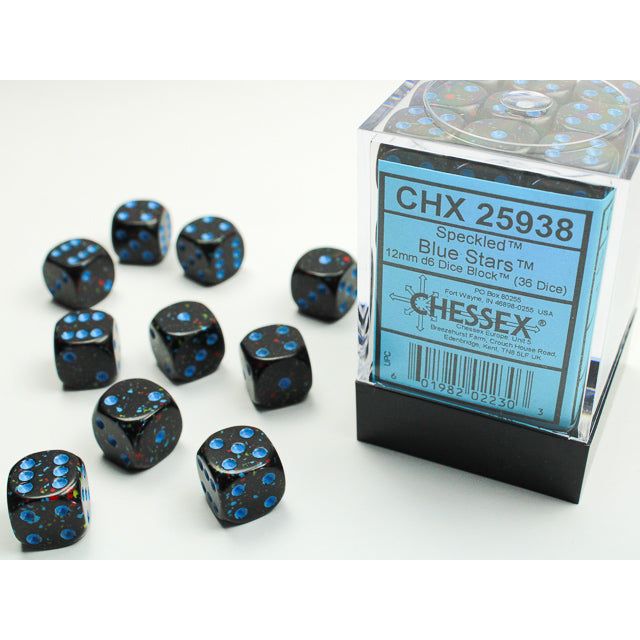 Chessex Speckled Small Blue Star Six-Sided 12mm Dice