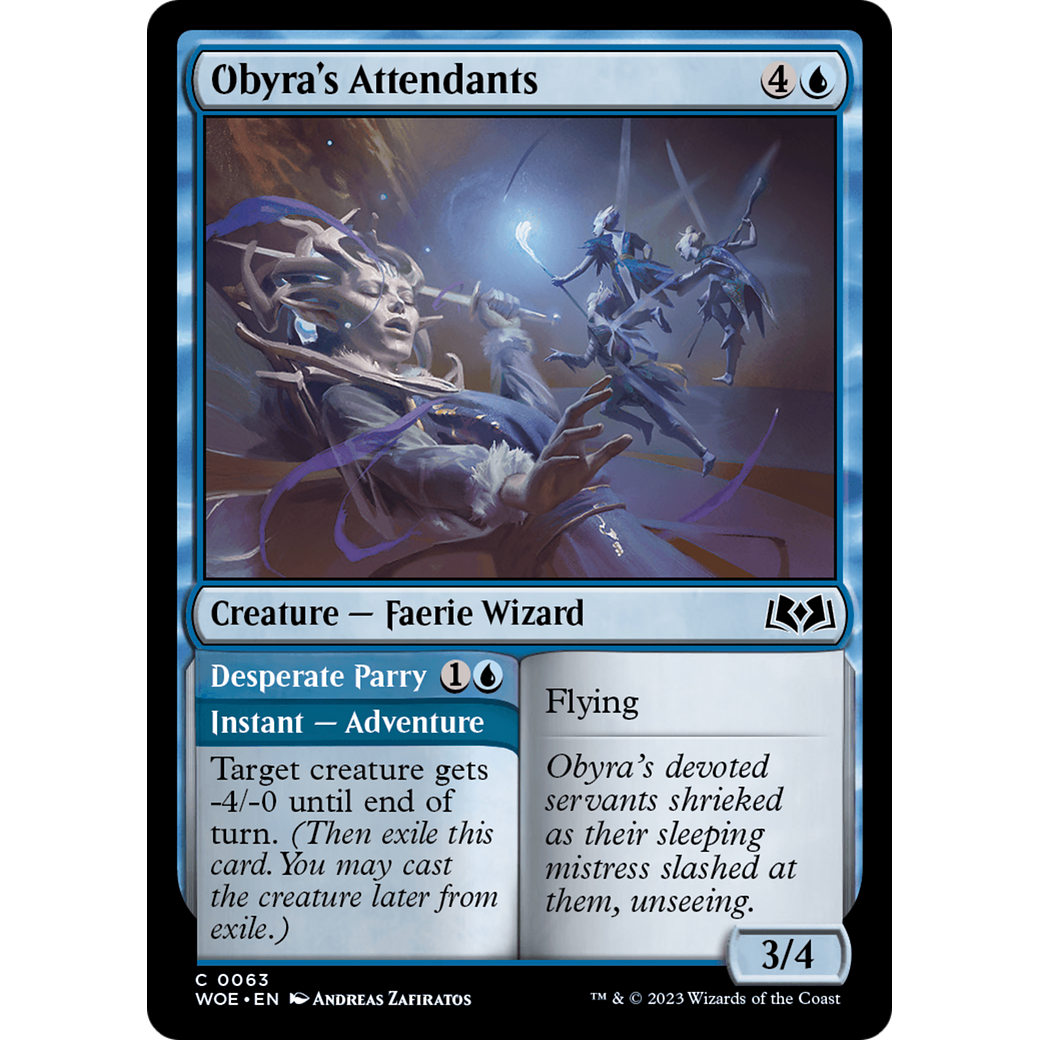 Obyra's Attendants // Desperate Parry (WOE-063) - Wilds of Eldraine Foil