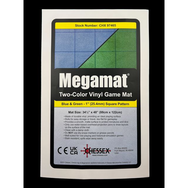 Megamat: Reversible 1" Blue/Green Squares