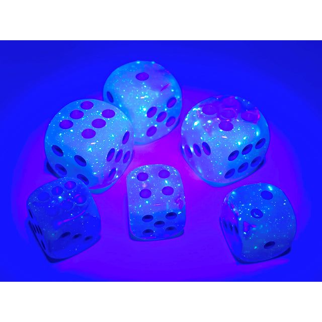 Chessex Gemini Pearl Luminary  Turquoise-White/Blue Six-Sided 12mm Dice