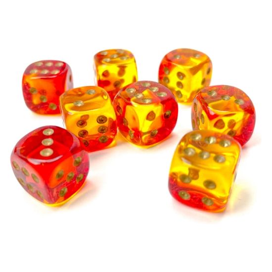 Chessex Gemini Red-Yellow/Gold Six-Sided 12mm Dice