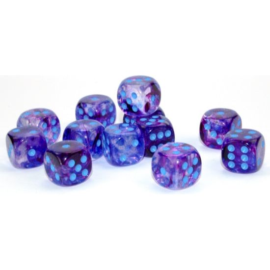 Chessex Nebula Luminary Nocturnal/Blue Six-Sided 16mm Dice